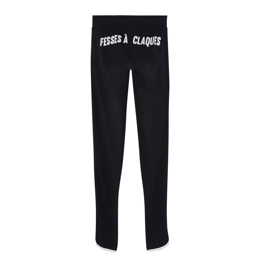 Legging à imprimé fesses à claques - noir noir.
