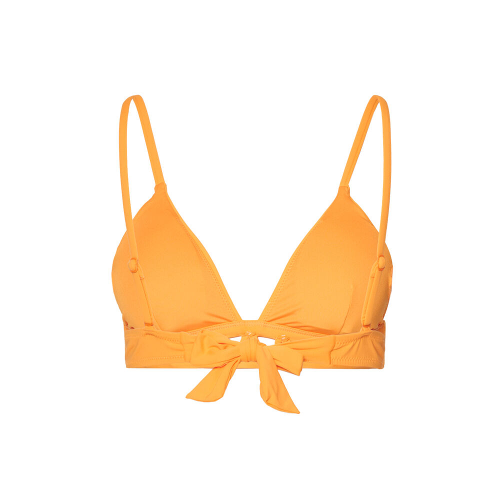 Haut de maillot de bain triangle dos nu détail aztèque - orange orange.