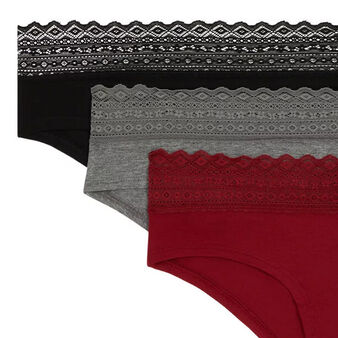 Lot de 3 shorty en coton uni waistiz.