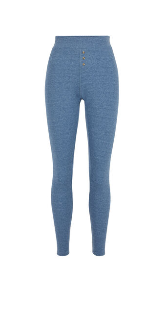Legging cotel&eacute; uni minisoutiz bleu gris.