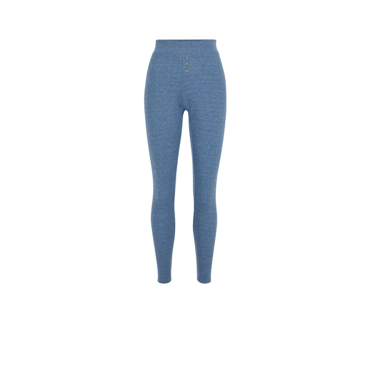 Legging cotelé uni minimimiz bleu gris.