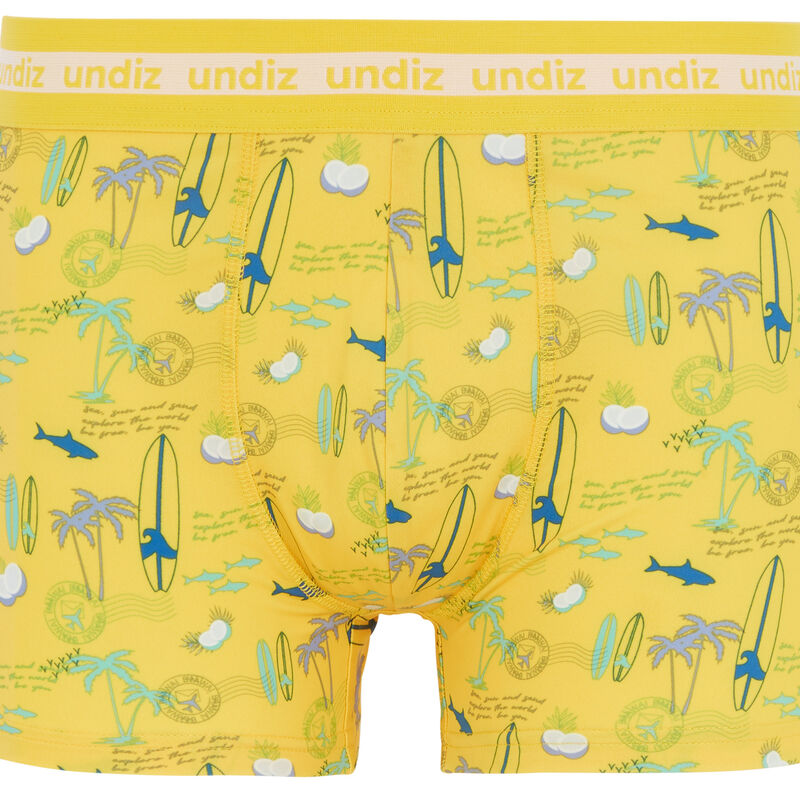 Boxer imprimé surf - jaune Boxer imprimé surf - jaune;