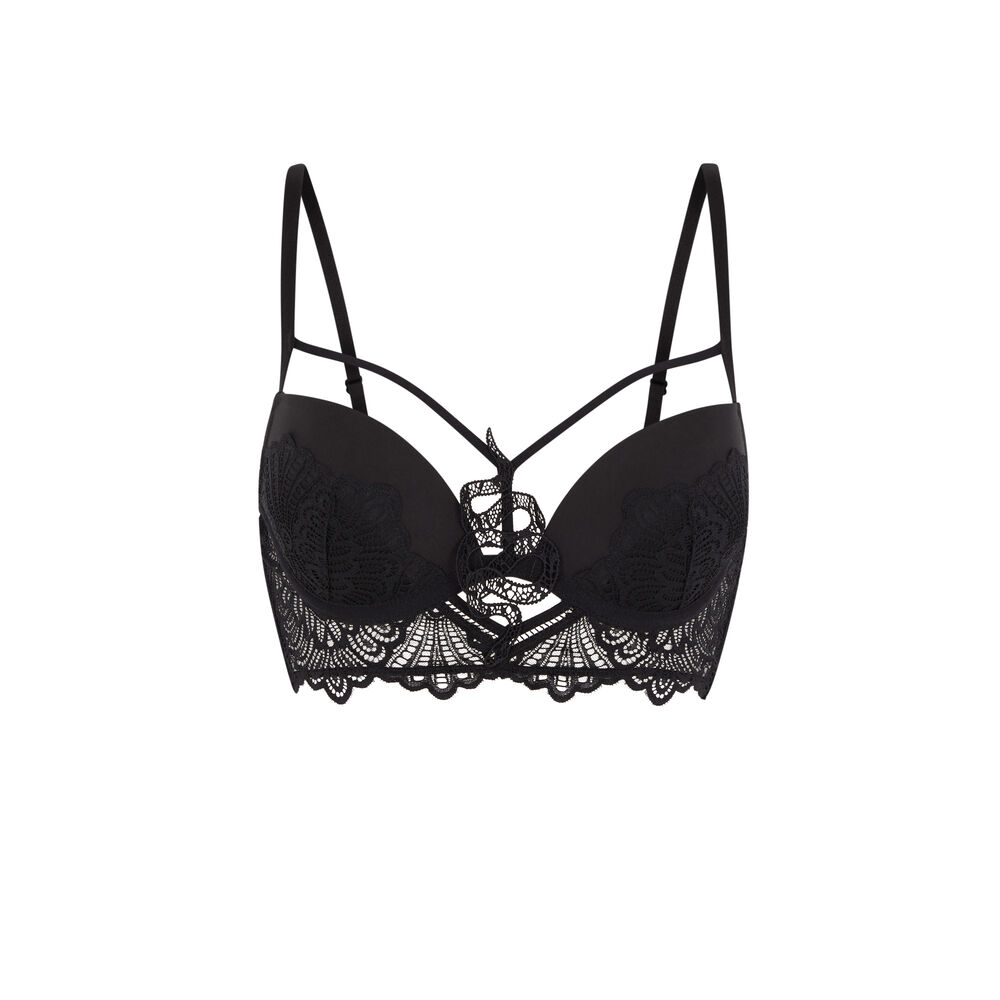 Soutien-gorge push-up tatoo serpent - noir noir.