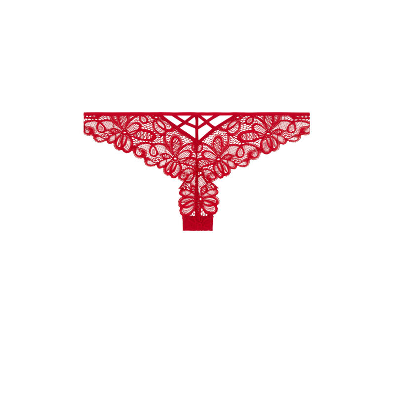 Tanga en dentelle - rouge Tanga en dentelle - rouge;