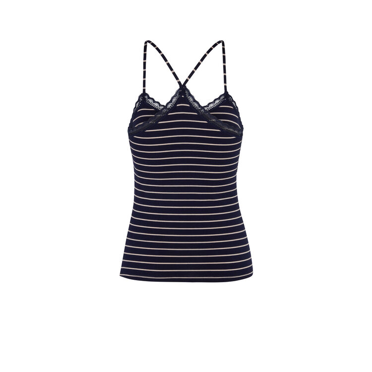 Top bleu marine rayutiz bleu.