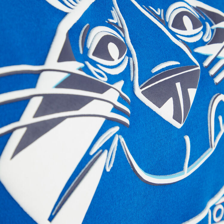Sweat à capuches licence kellogg's tonyiz bleu roi.