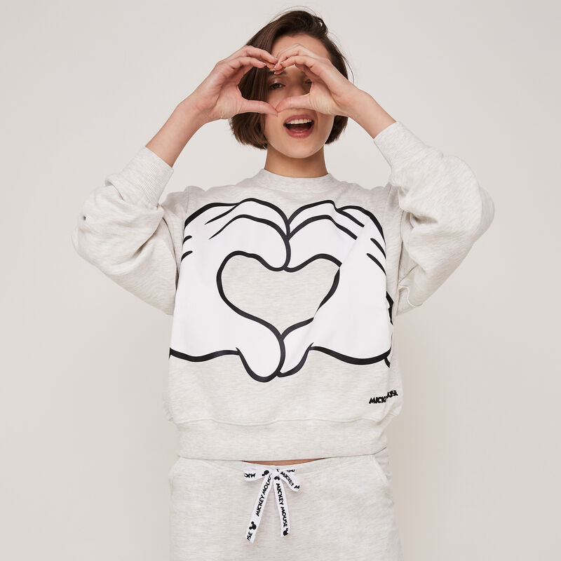 Sweat col rond licence Mickey coeurhandiz Sweat col rond licence Mickey coeurhandiz;