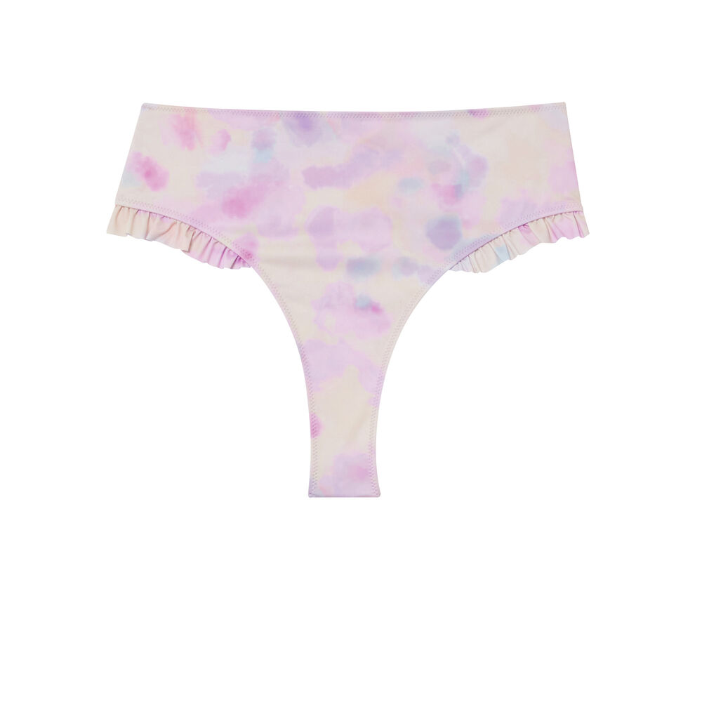 Bas de maillot taille haute tie and dye pastel x romy - multicolore multicolore.