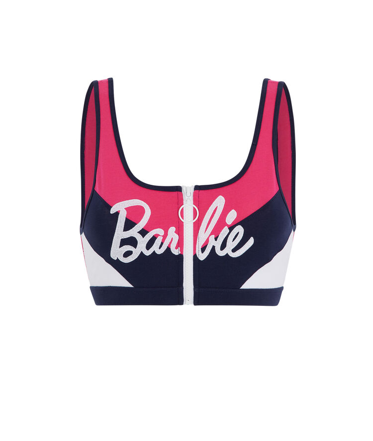 Brassiere a zip logo barbie pinkbarbiz fushia.