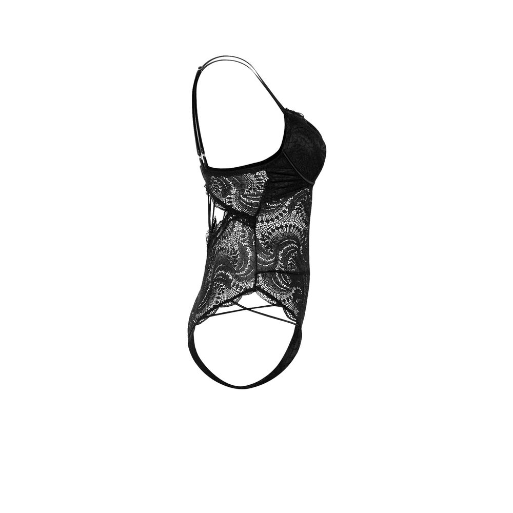 Body en dentelle - noir noir.