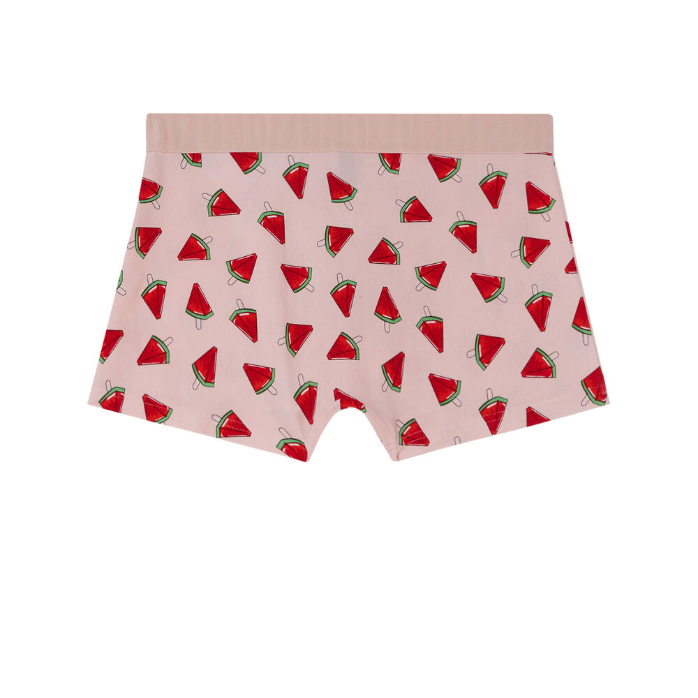 Boxer à motifs pastèques - rose rose.