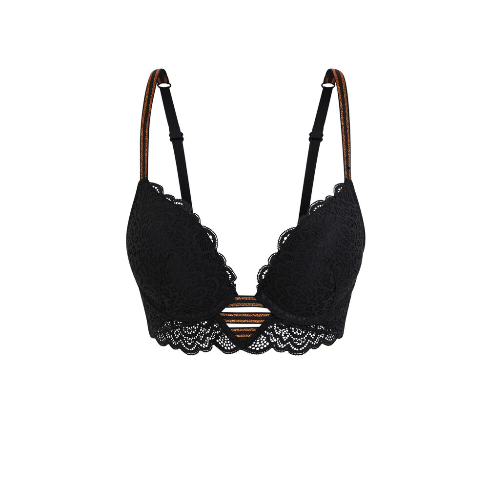Soutien-gorge bustier v push lurexbandiz noir.