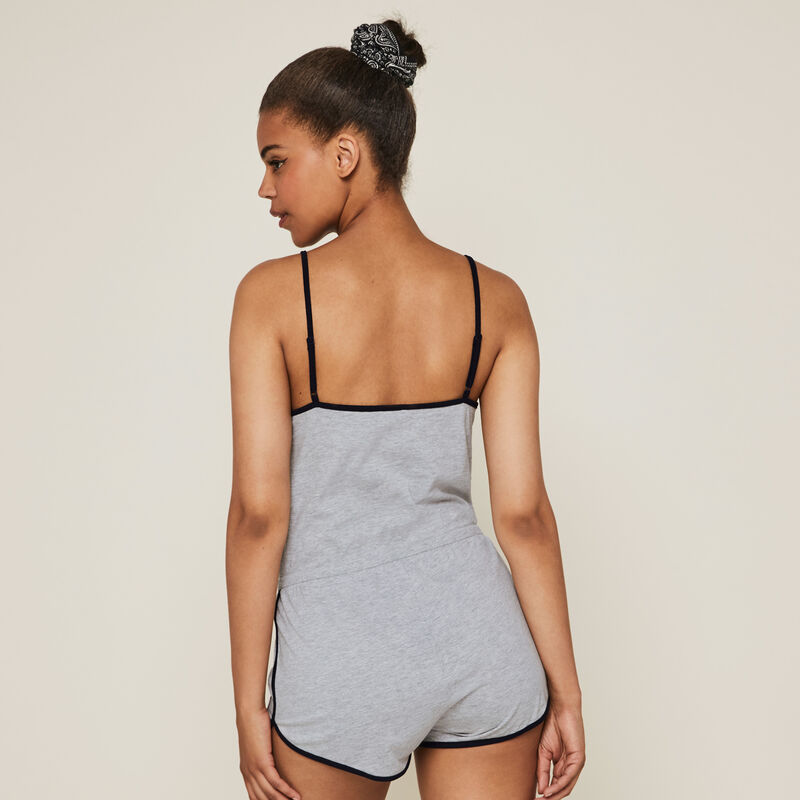Combi-short en jersey a fines bretelles supergirliz Combi-short en jersey a fines bretelles supergirliz;