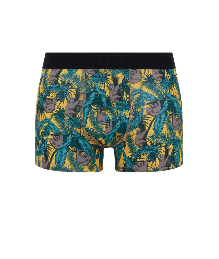 Boxer micro à imprimé steviz jaune.