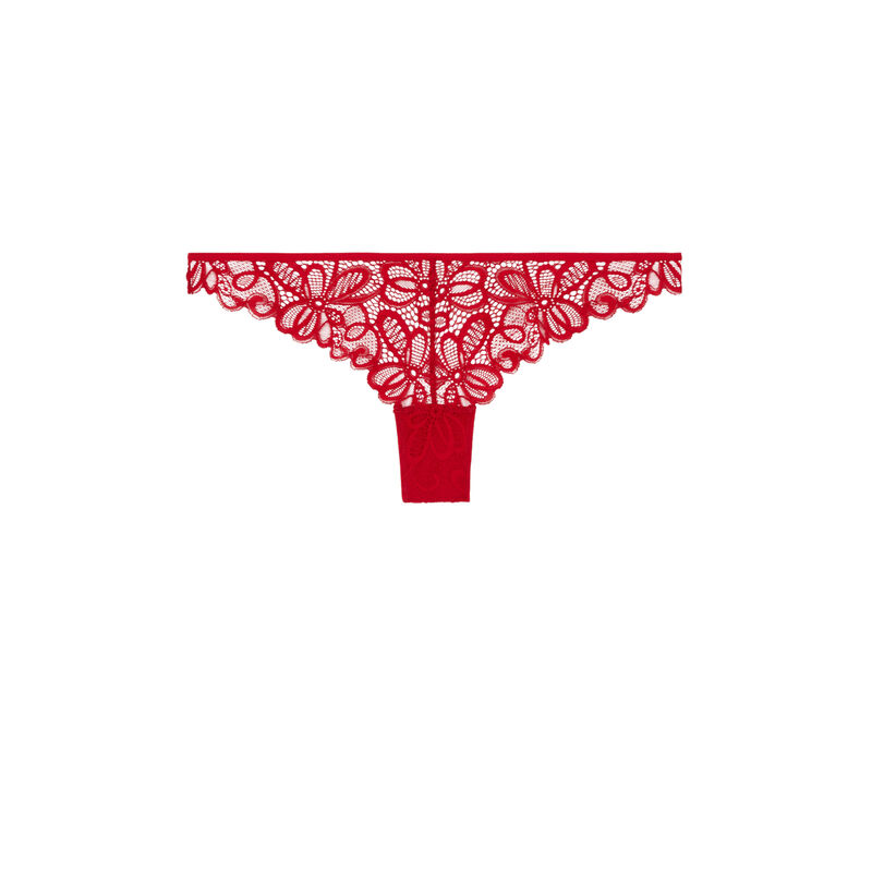 Tanga en dentelle - rouge Tanga en dentelle - rouge;
