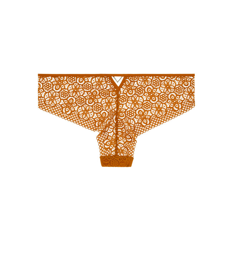 Shorty en dentelle détail bijou ethnobiz brique.