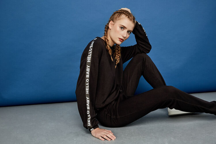 Sweat noir hellobabiz black.