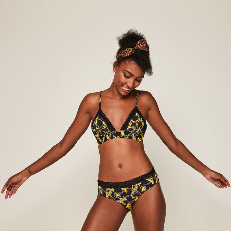 Soutien-gorge triangle en micro print fleuraliz Soutien-gorge triangle en micro print fleuraliz;