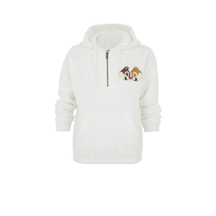 Sweat polaire à zip cutictiz écru.