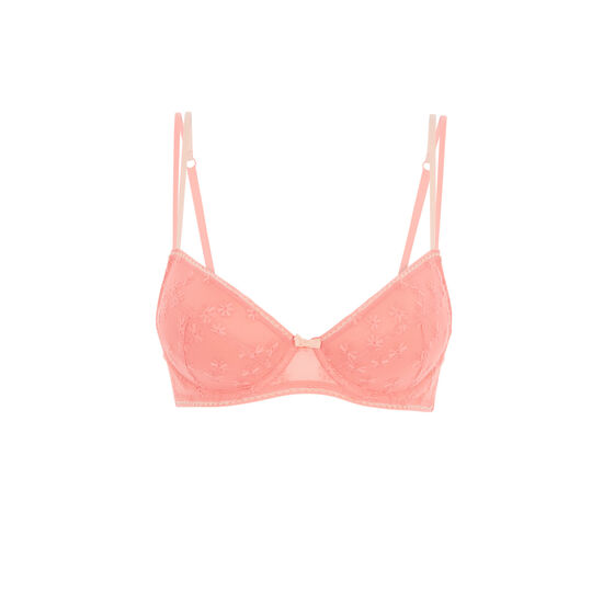 Soutien-gorge ampli rose embroderiz Soutien-gorge ampli rose embroderiz;
