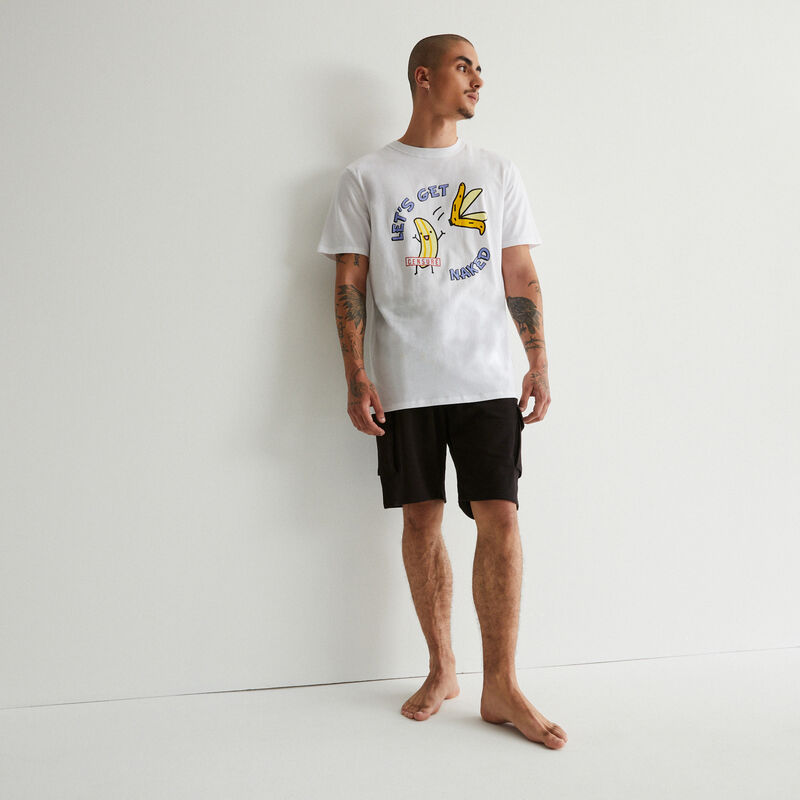 set de pyjama à imprimé banane - blanc set de pyjama à imprimé banane - blanc;