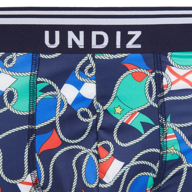 Boxer en micro imprimés chaines - bleu marine Boxer en micro imprimés chaines - bleu marine;