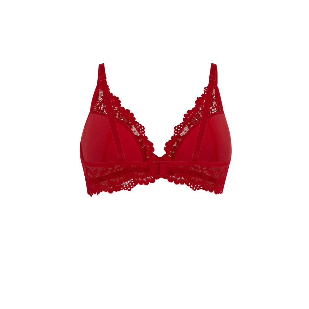 Soutien-gorge ampliforme en dentelle - rouge rouge.