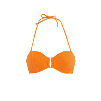Haut de maillot de bain bandeau orange funbraidiz orange.