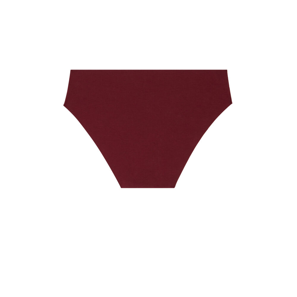 Shorty en coton uni - bordeaux bordeaux.