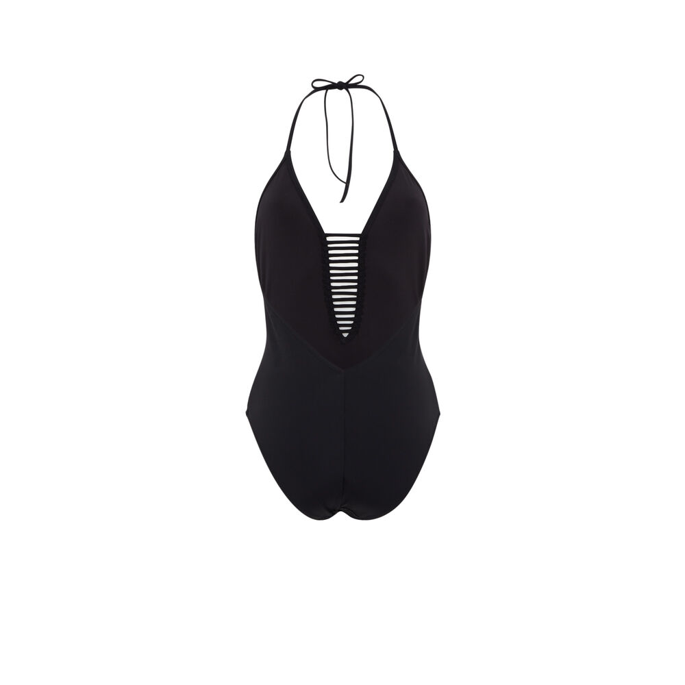 Maillot de bain une pièce uni - noir noir.
