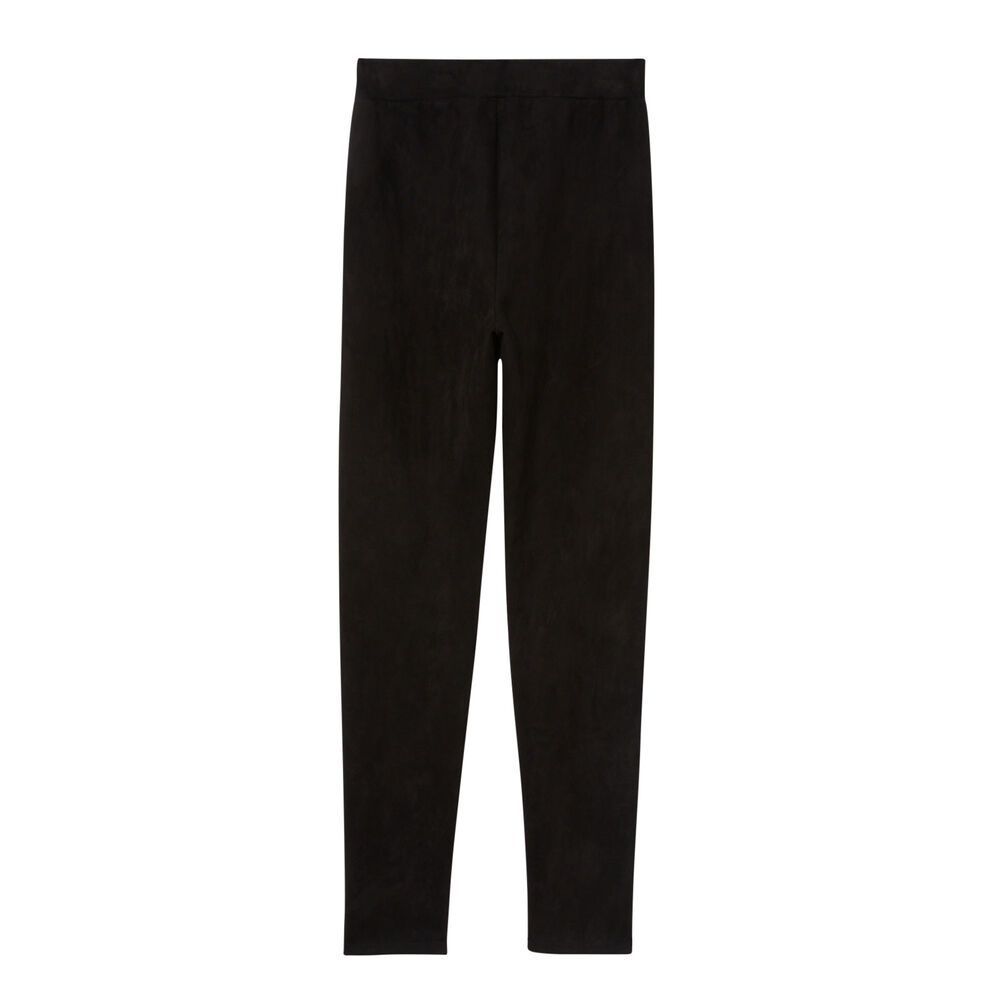 Legging uni en satin - noir noir.