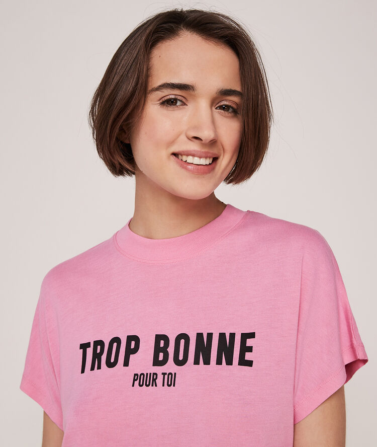 Top à manches courtes yourminiz rose.