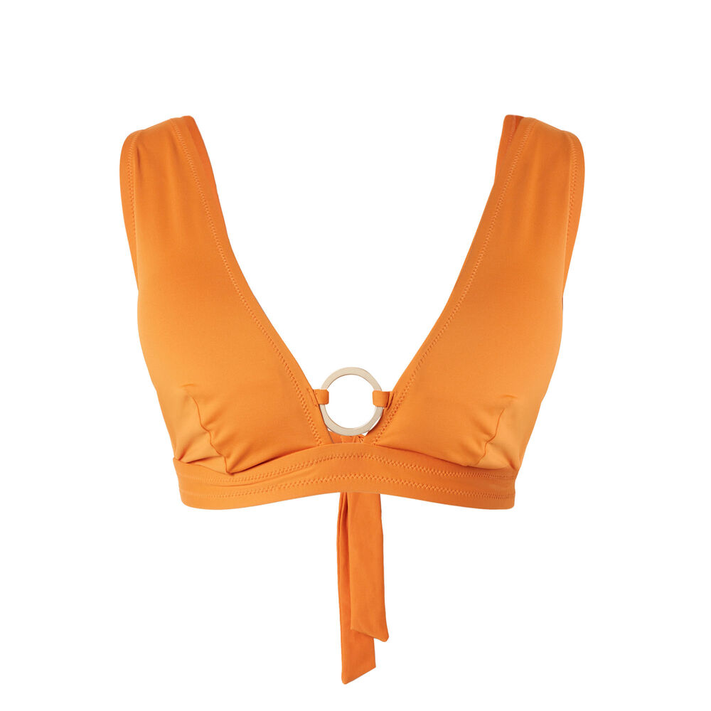 Haut de maillot triangle foulard - orange orange.