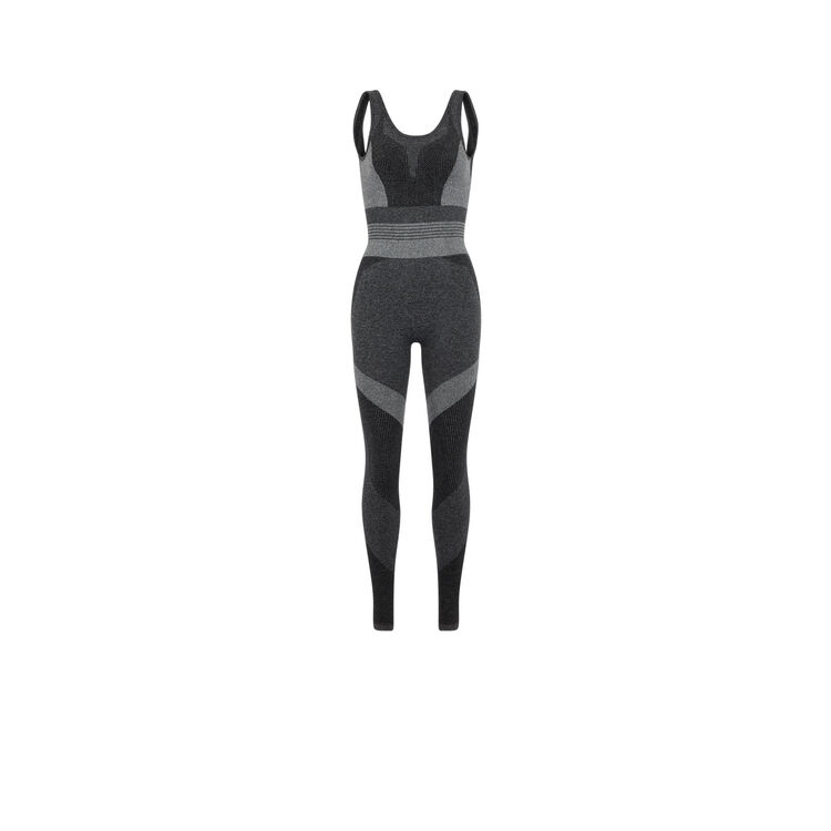 Combinaison sport sans coutures seamblockiz gris foncé.