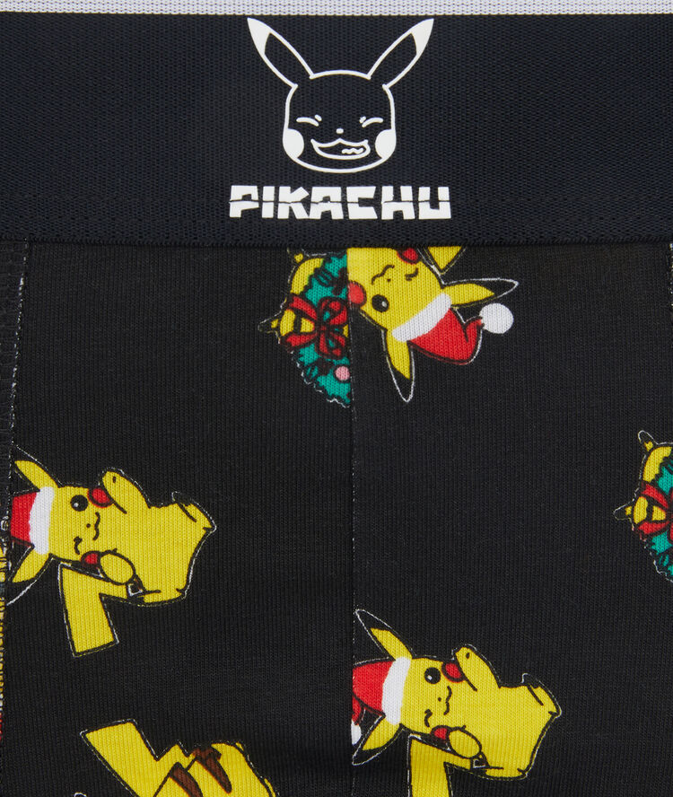Boxer en coton print pikachu pokenoeliz noir.