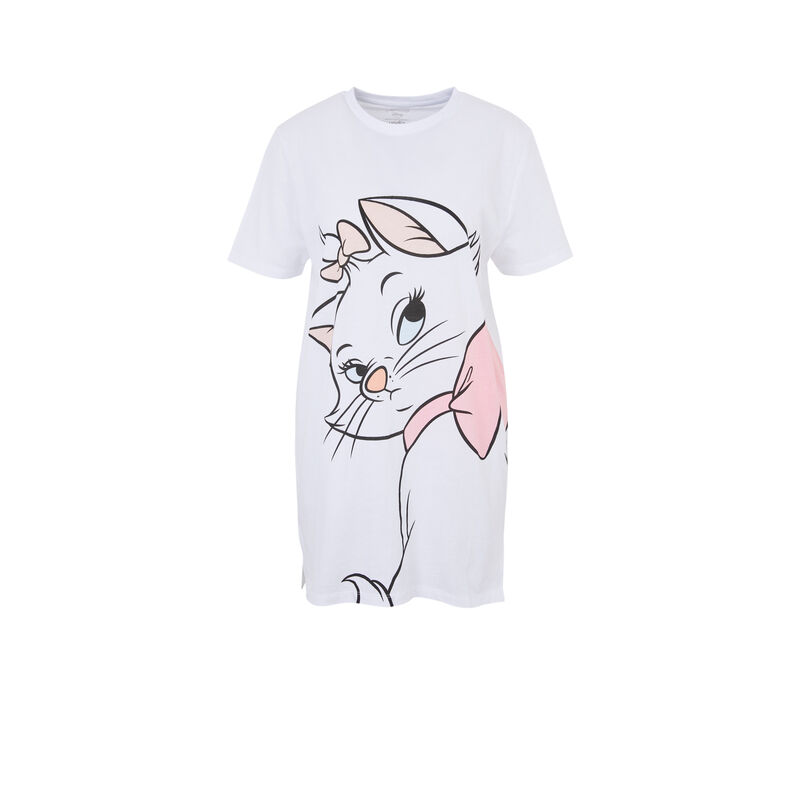 Tunique à manches courtes print marie les aristochats mariblaziz blanc.