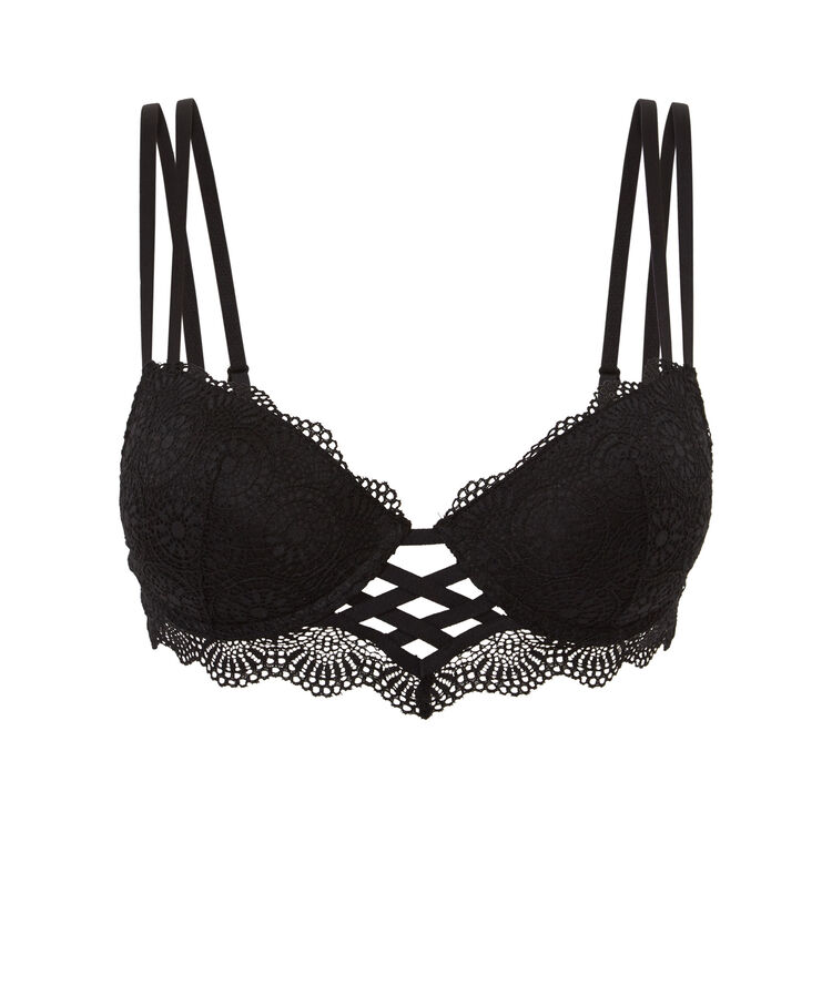 Soutien gorge bustier push noir totoiz noir.