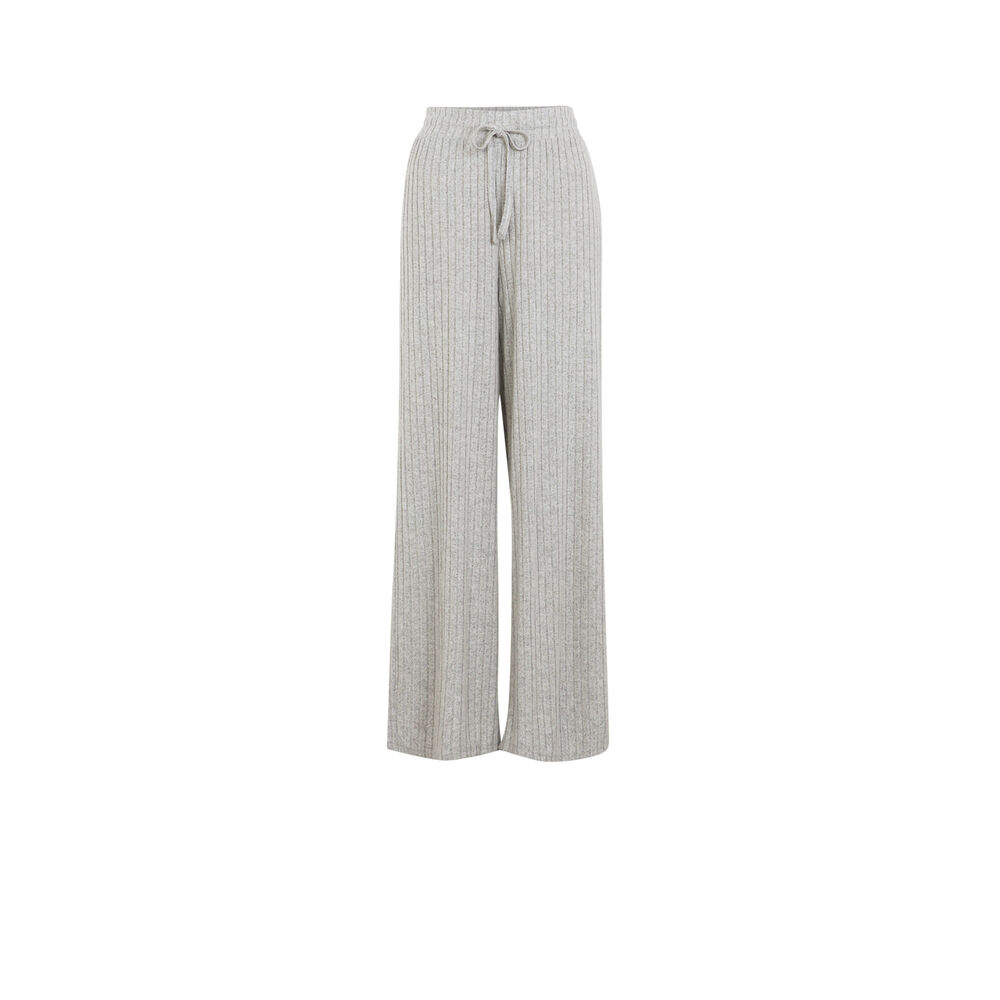 Pantalon ample et cordon à nouer - gris gris.