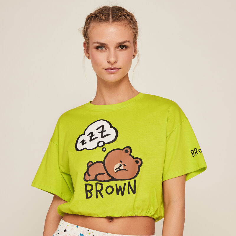Top à manches courtes Line Friends - vert Top à manches courtes Line Friends - vert;