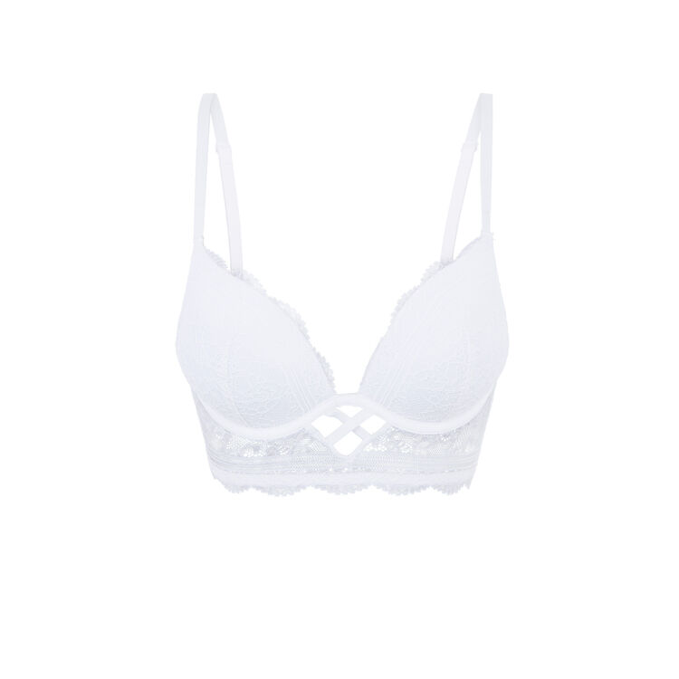 Soutien-gorge v push dentelle everydayiz blanc.