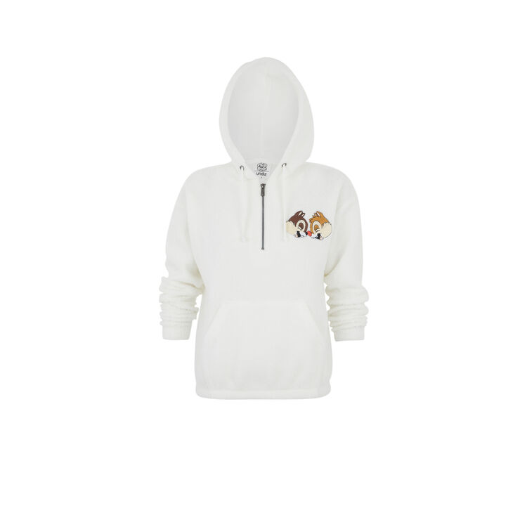 Sweat polaire à zip cutictiz écru.