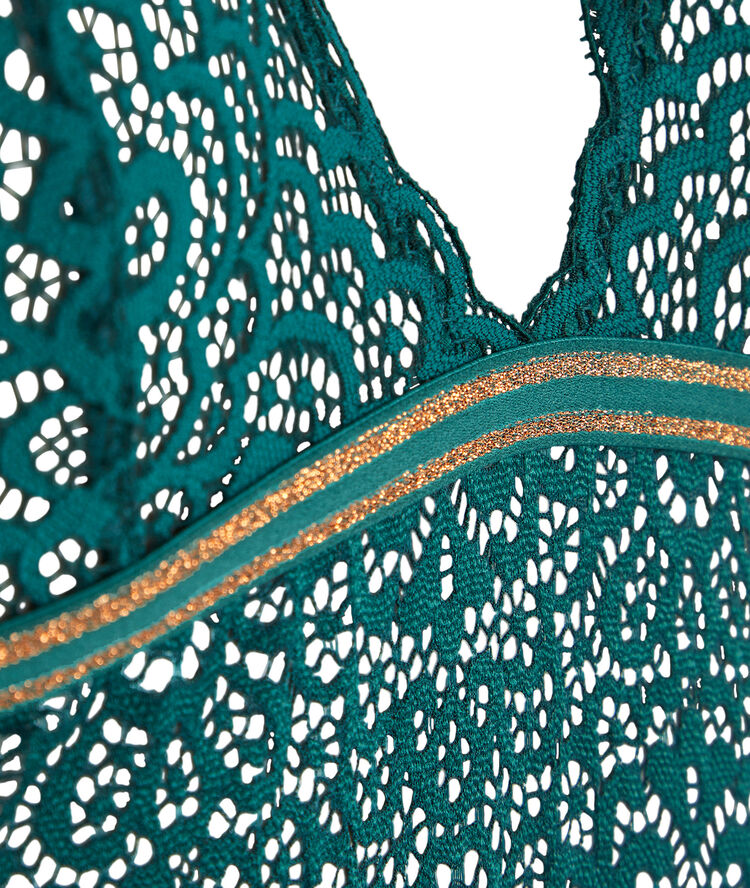 Body sans armatures en dentelle lurexbandiz vert.