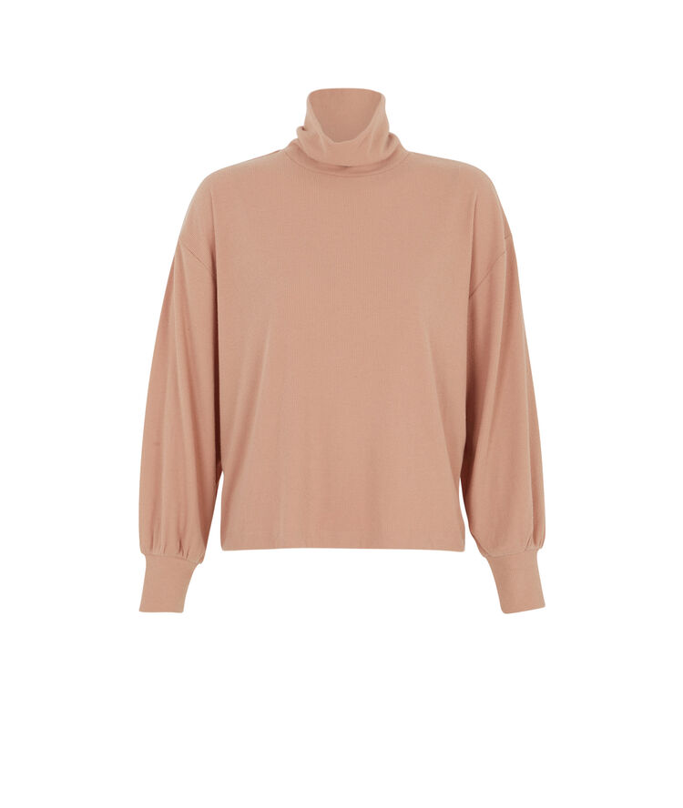 Top col roulé - beige ecru.