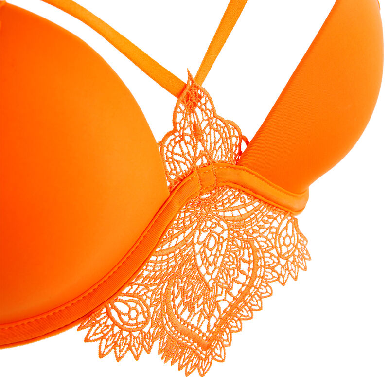 Soutien-gorge push en micro effet tatouage tattoogirliz orange.