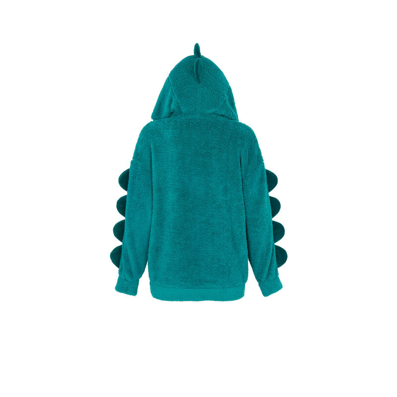 Sweat polaire détail broderies denver denveriz bleu canard.