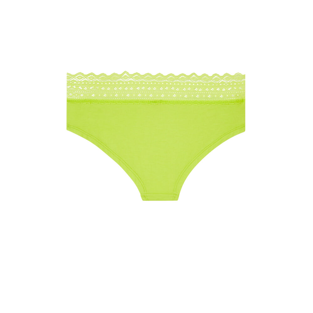 Shorty en coton uni waistiz vert citron.