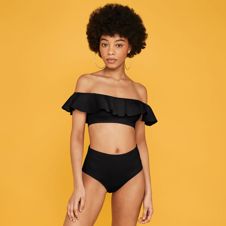 Culotte taille haute noire sabliz Culotte taille haute noire sabliz;