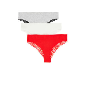 Lot clintangiz tanga rouge.