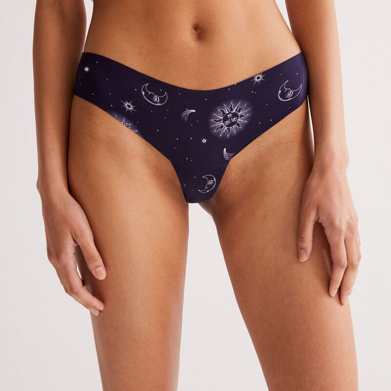 tanga en microfibre uni - bleu tanga en microfibre uni - bleu;