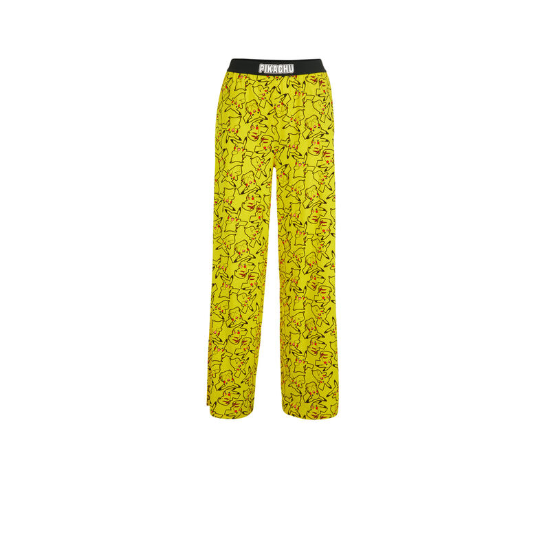 Pantalon en jersey print pikachu pikaballiz jaune.